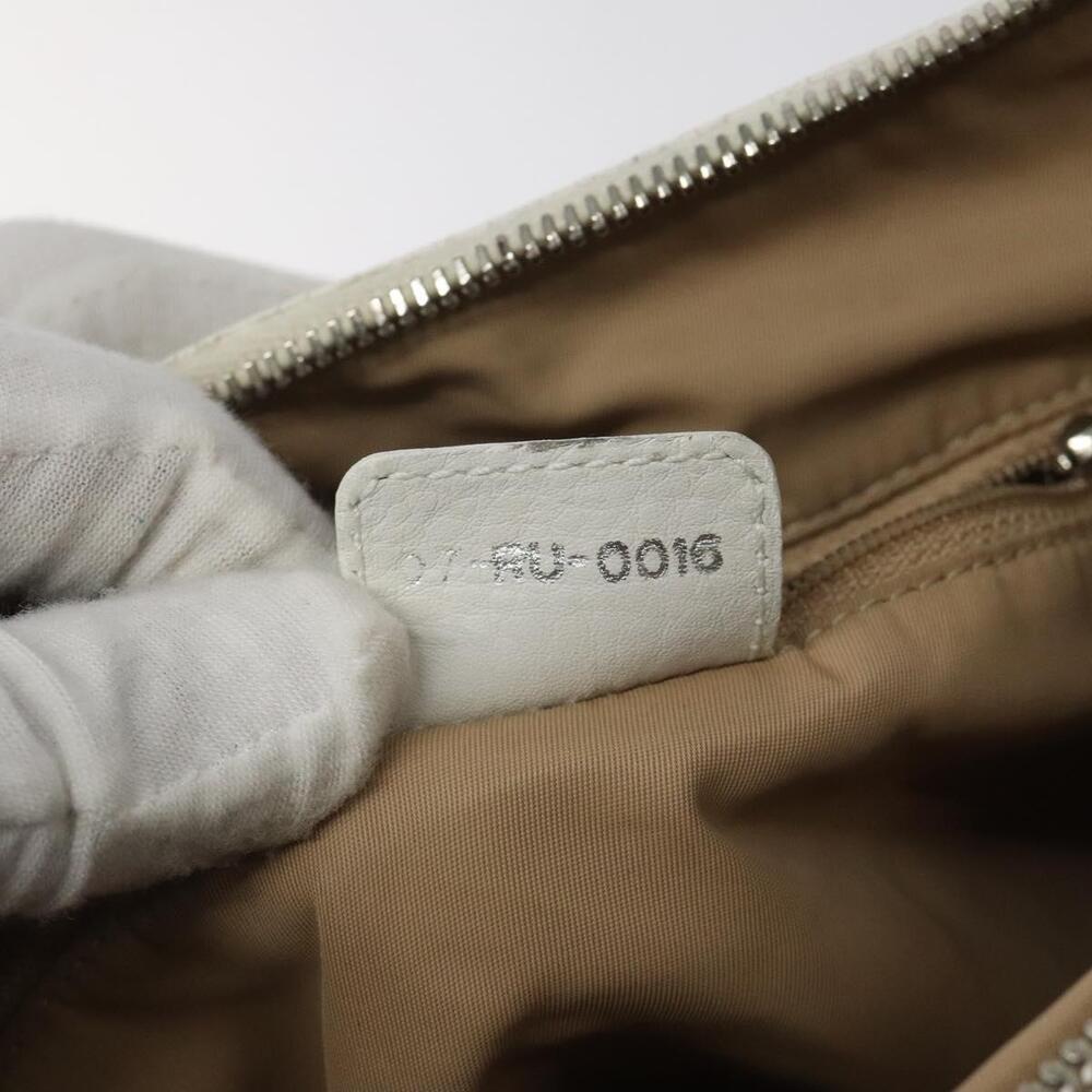 DIOR Trotter Canvas Shoulder Bag White Silver - Picture 12 of 16